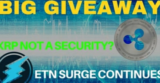 XRP NOT a Security!? ETN Surge Continues & New GIVEAWAY! - Today's Crypto News