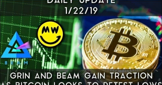 Daily Update (1/22/19) | Bitcoin looks to retest 200-week and Grin and Beam gain traction