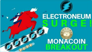 UPDATE: ELECTRONEUM SURGE! Monacoin BREAKOUT!