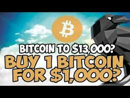 Bitcoin to $13,000? Buy 1 BTC for $1,000? 💪😱