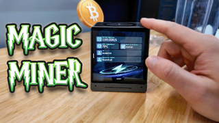 Bitcoin Miner, Touchscreen BTC and Stock Price Ticker